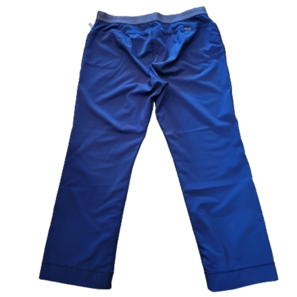CHEROKEE INFINITY Scrub Pants, Navy With Grey Waistband, Size Large Petite - Picture 4 of 8